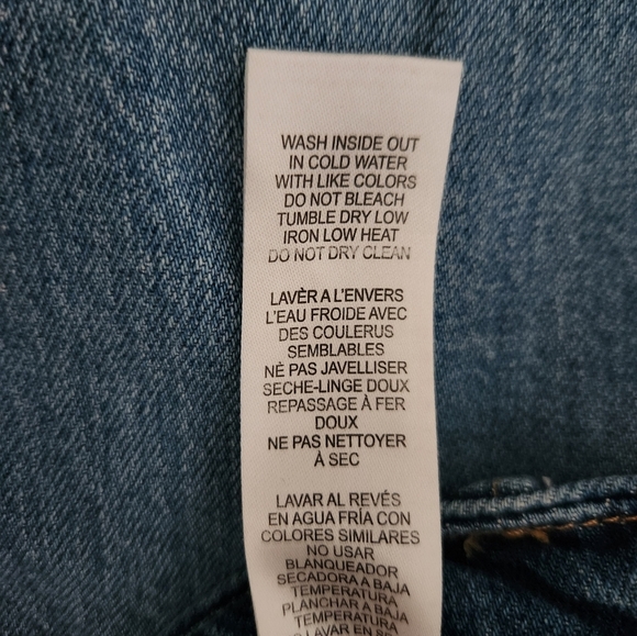 Good American | High Waist Button Front Split Hem Straight Leg Jeans - Size 2/26 - Picture 11 of 11